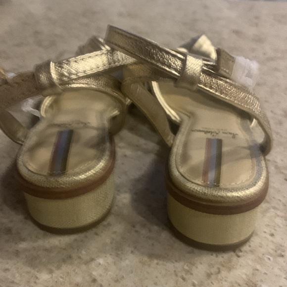 NWOT Sam Edelman Ingrid Mini Gold Leather Heeled Sandals Size 1 - Picture 7 of 8